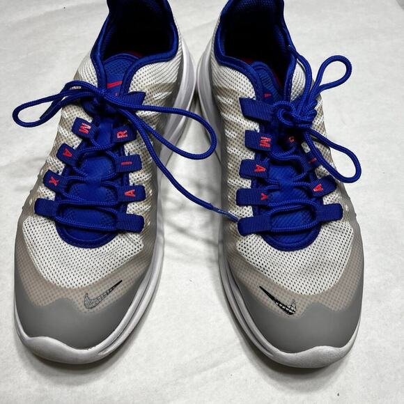 Nike Air, lace up, white with blue, women’s size 9 sneakers - Picture 3 of 8